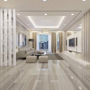 Living room tile flooring | Degraaf Interiors