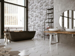 Bathroom tile flooring | Degraaf Interiors